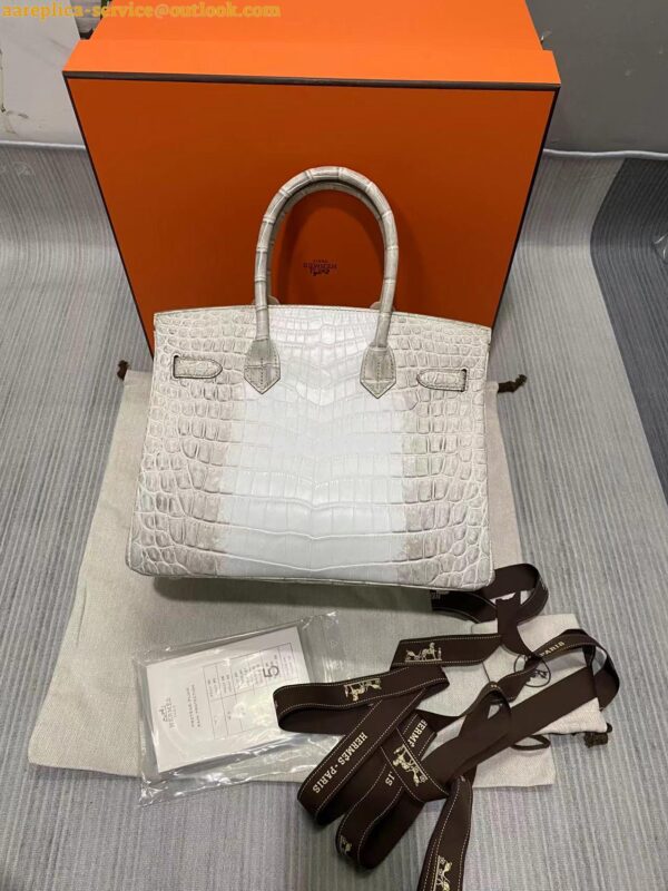 Replica Hermes Birkin Designer Tote Bag Himalaya Crocodile Leather H99820 12