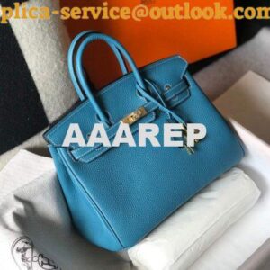 Replica Hermes Birkin Designer Tote Bag Togo Leather 28336 Blue 2