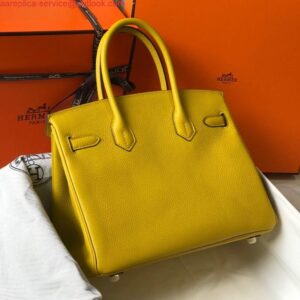 Replica Hermes Birkin Designer Tote Bag Togo Leather 28338 Yellow 2