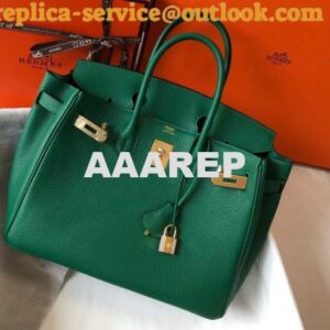 Replica Hermes Birkin Designer Tote Bag Togo Leather 28339 Green 2