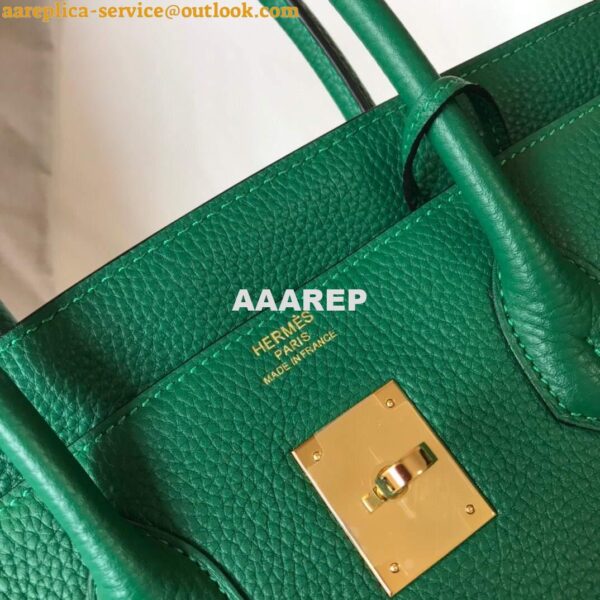 Replica Hermes Birkin Designer Tote Bag Togo Leather 28339 Green 8