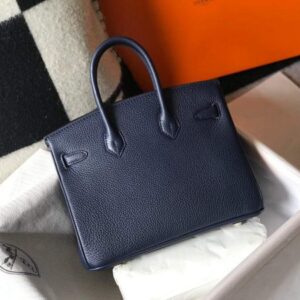 Replica Hermes Birkin Designer Tote Bag Togo Leather 28341 Dark Blue