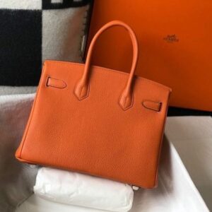 Replica Hermes Birkin Designer Tote Bag Togo Leather 28342 Orange