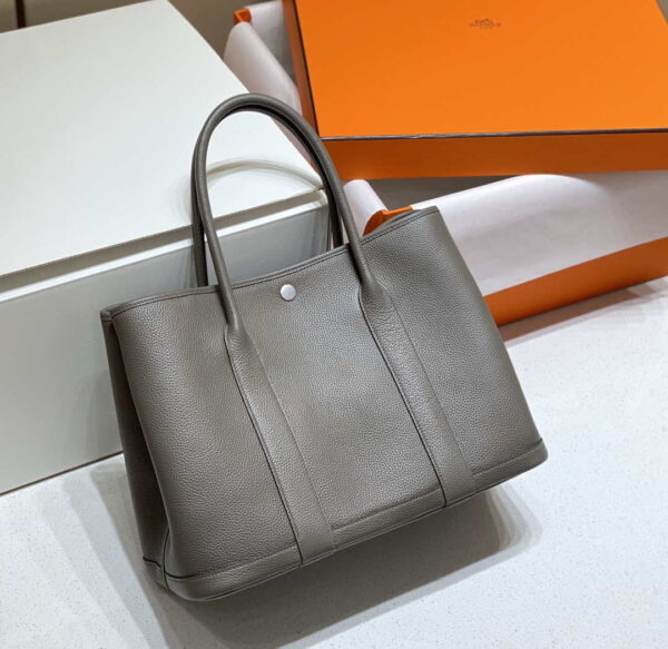 Replica Hermes Dark Gray Togo Medium Garden Party 36cm Bag H239059 3