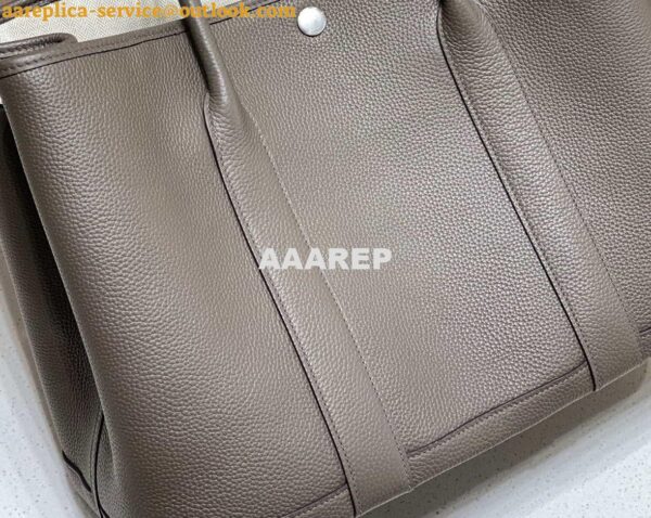 Replica Hermes Dark Gray Togo Medium Garden Party 36cm Bag H239059 5