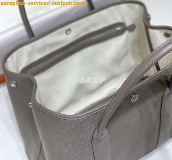 Replica Hermes Dark Gray Togo Medium Garden Party 36cm Bag H239059 10