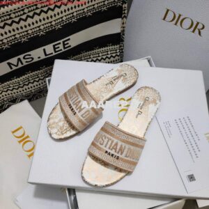 Replica Dior Women's Slippers Designer Dior Sandals Flats Shoes D81206