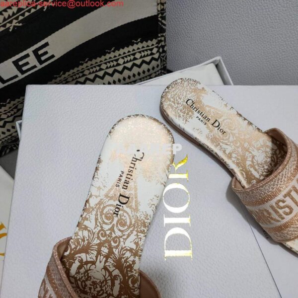 Replica Dior Women's Slippers Designer Dior Sandals Flats Shoes D81206 7