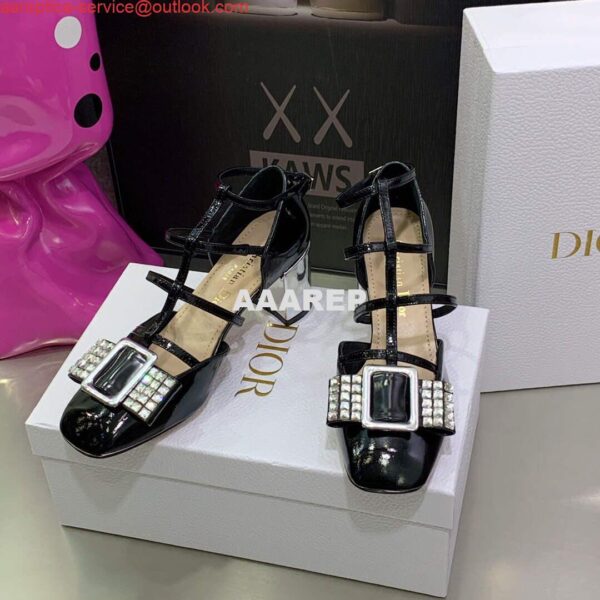 Replica Dior Women's Shoes La Parisienne Dior Ballerina Flat KDB737PMI Black 2