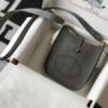 Replica Hermes Evelyne Bag Designer Hermes Mini Crossbody Bag 20388 Gold Buckle Light Gray 2