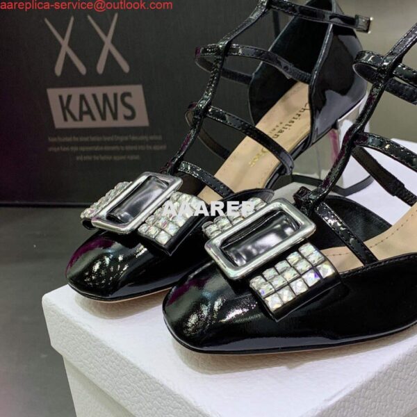 Replica Dior Women's Shoes La Parisienne Dior Ballerina Flat KDB737PMI Black 6