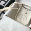 Replica Hermes Evelyne Bag Designer Hermes Mini Crossbody Bag 20395 Gold Buckle Gray