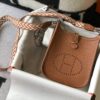 Replica Hermes Evelyne Bag Designer Hermes Mini Crossbody Real Bag 20423 Gray 2