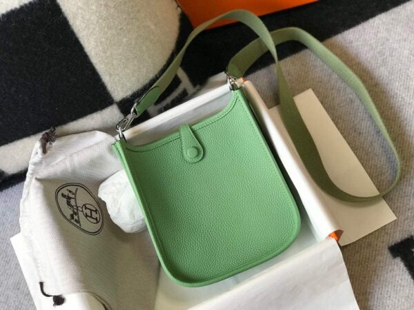 Replica Hermes Evelyne Bag Designer Hermes Mini Crossbody Real Bag 20424 Green 3