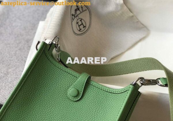 Replica Hermes Evelyne Bag Designer Hermes Mini Crossbody Real Bag 20424 Green 7