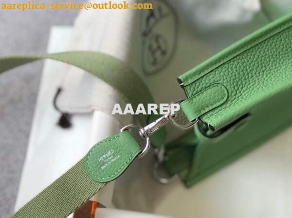 Replica Hermes Evelyne Bag Designer Hermes Mini Crossbody Real Bag 20424 Green 8