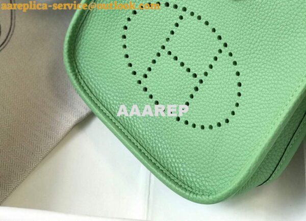 Replica Hermes Evelyne Bag Designer Hermes Mini Crossbody Real Bag 20424 Green 9