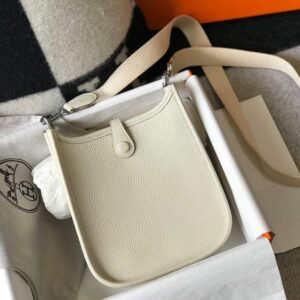 Replica Hermes Evelyne Bag Designer Hermes Mini Crossbody Real Bag 20429 Beige