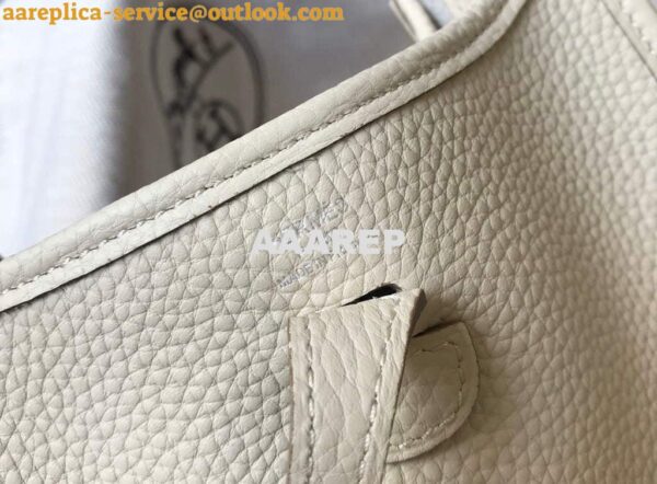 Replica Hermes Evelyne Bag Designer Hermes Mini Crossbody Real Bag 20429 Beige 7