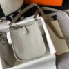 Replica Hermes Evelyne Bag Hermes Mini Crossbody Bag 20398 Silver Buckle Black 2