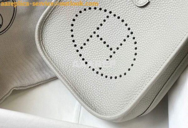 Replica Hermes Evelyne Bag Designer Hermes Mini Crossbody Real Bag 20435 White 6