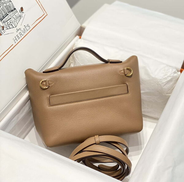 Replica Hermes Mini 2424 Leather 21cm H230263 Weimaraner color 3