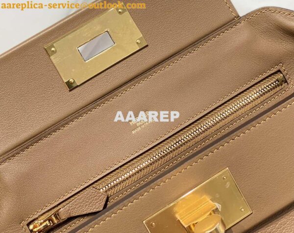 Replica Hermes Mini 2424 Leather 21cm H230263 Weimaraner color 8