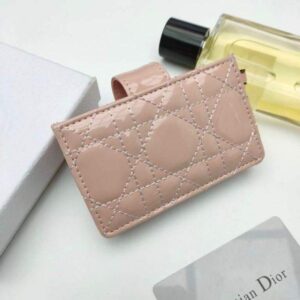 Replica Dior S0074 Wallet Lady dior 5-Gusset card holder Nude Patent Cannage Calfskin 2