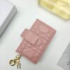 Replica Dior S0074 Wallet Lady dior 5-Gusset card holder Nude Patent Cannage Calfskin