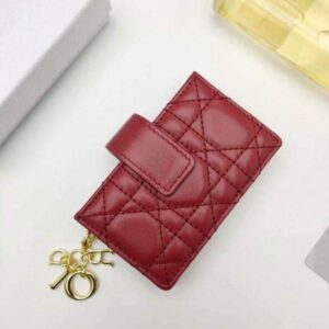 Replica Dior S0074 Wallet Lady dior 5-Gusset card holder Red