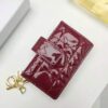 Replica Dior S0074 Wallet Lady dior 5-Gusset card holder Wind Red Patent Cannage Calfskin