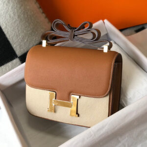 Replica Hermes H082060 Constance Slim Wallet Epsom calfskin Brown