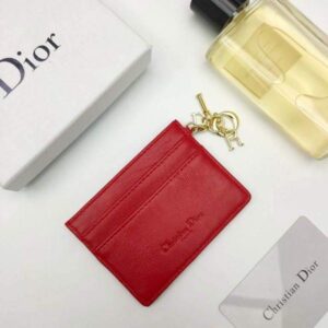 Replica Dior S0126 Dioramour Lady Dior card holder Red Patent Cannage Calfskin 2