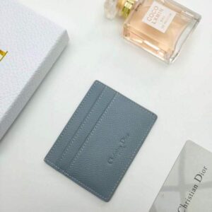 Replica Dior S2098 Wallet 30 Montaigne card holder M928 Light Blue Grained Calfskin 2