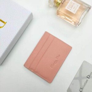 Replica Dior S2098 Wallet 30 Montaigne card holder M928 Pink Grained Calfskin 2