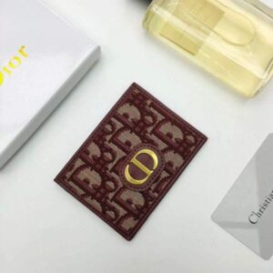 Replica Dior S2098 Wallet 30 Montaigne card holder M928 Wine Red