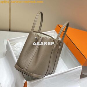 Replica Hermes Gray Clemence Garden Party 30cm Bag H239044 2