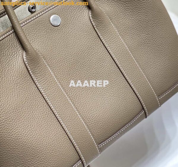 Replica Hermes Gray Clemence Garden Party 30cm Bag H239044 6