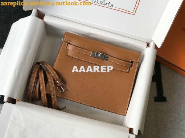 Replica Hermes Kelly Danse 22cm Leather Bag 20353 Tan 4