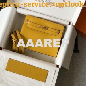 Replica Hermes Kelly Danse 22cm Leather Bag 20357 Yellow 2