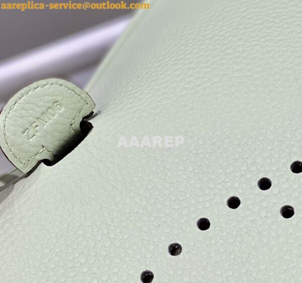 Replica Hermes H083435 Evelyne III 29 Shoulder Bag Silver Hardware Light Green 7