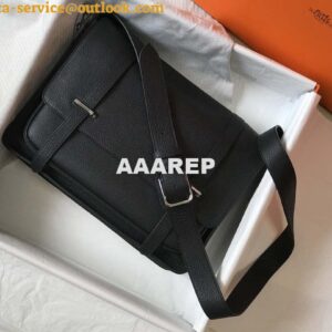 Replica Hermes H074774CK37 Steve light messenger bag 34cm Black 2