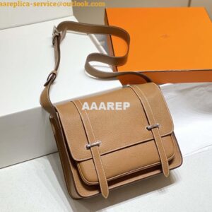 Replica Hermes H074774CK37 Steve light messenger bag Brown 2