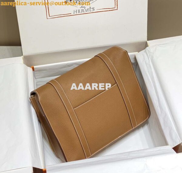 Replica Hermes H074774CK37 Steve light messenger bag Brown 5