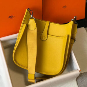 Replica Hermes H083435 Evelyne III 29 Shoulder Bag Silver Hardware Yellow