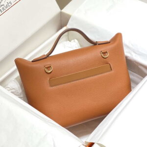 Replica Hermes Kelly 2424 Leather 29cm H230267 Brown Shoulder bag