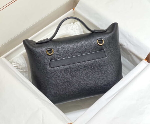 Replica Hermes Kelly 2424 Leather 29cm H230268 Black Shoulder bag 3