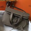 Replica Hermes Halzan 31cm Bag In Orange Clemence Leather