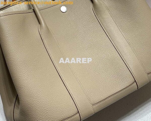 Replica Hermes Light Gray Togo Medium Garden Party 36cm Bag H239056 3