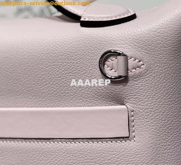 Replica Hermes Mini 2424 Leather 21cm H230263 fantasy Purple 7